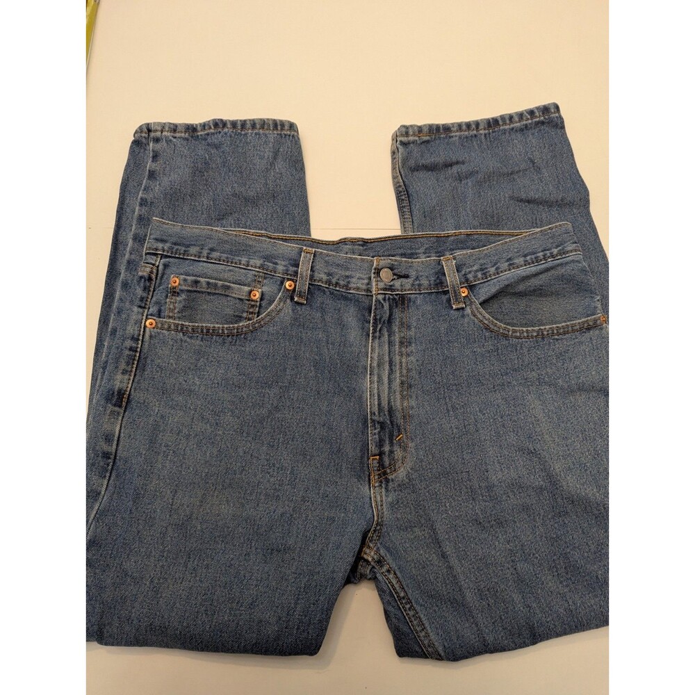 Levi's 505 Men's Size 38x29Blue Regular Fit Straight Leg Denim Jeans Blue